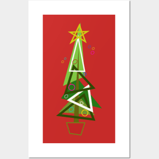 Mid-Century Modern Christmas Tree Posters and Art